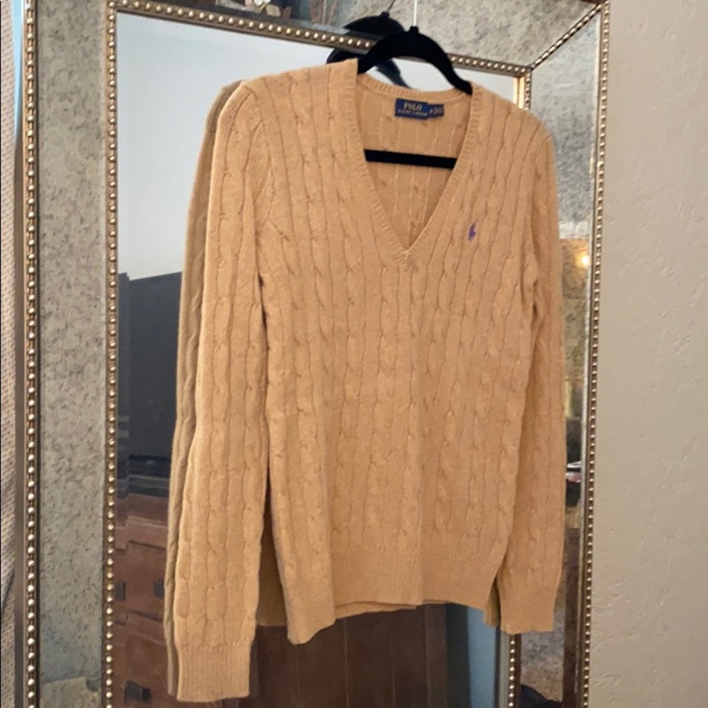 Brown/tan polo sweater